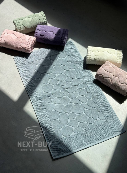 Натуральний килимок-рушник для ніг Febo Paspas gri 50x85