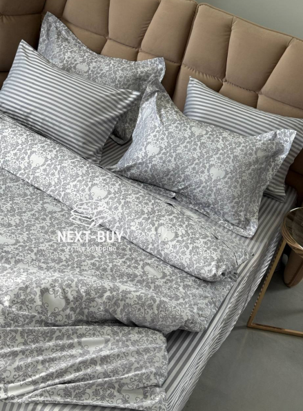 Постільна білизна Maison D'or Pearl Grey 200x220см бамбук жаккард