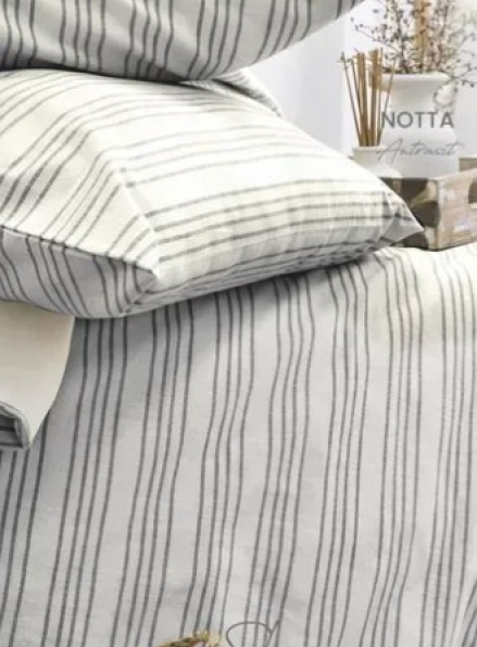 Постільна білизна Saheser Notta antrasit євро 200х220