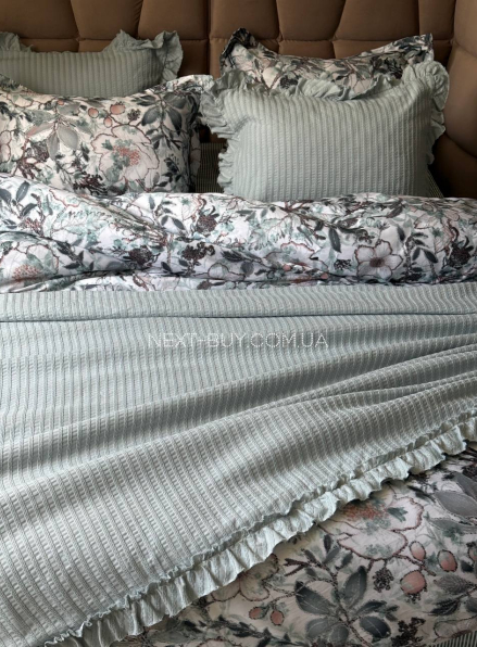 Постільна білизна Maison D'or Deira green євро 200х220 тенсел