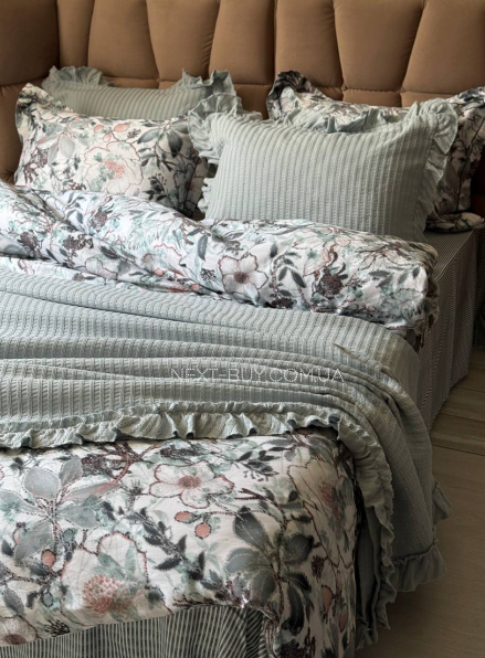 Постільна білизна Maison D'or Deira green євро 200х220 тенсел