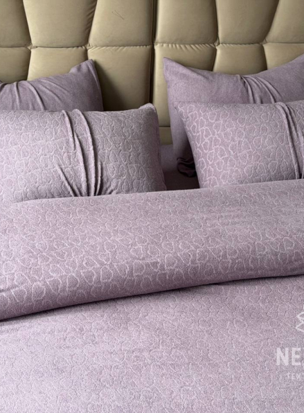 Постільна білизна махрова Maison D'or Jaquard Stretcu Terry Set Murdum 200x220см