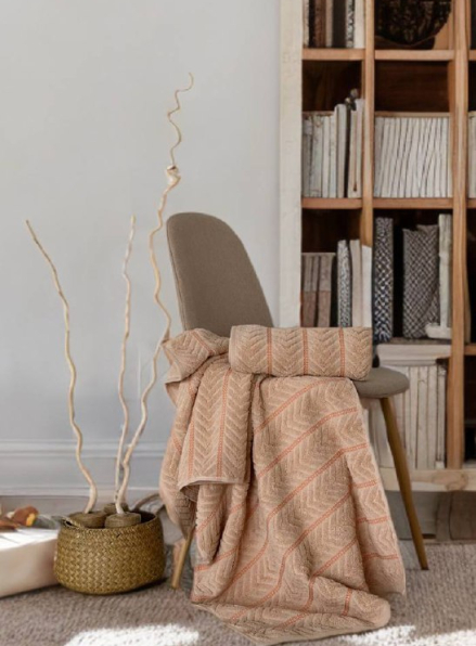 Рушники Multi Terracotta Orange – Туреччина, 100% бавовна, сірий з об’ємним візерунком 2шт