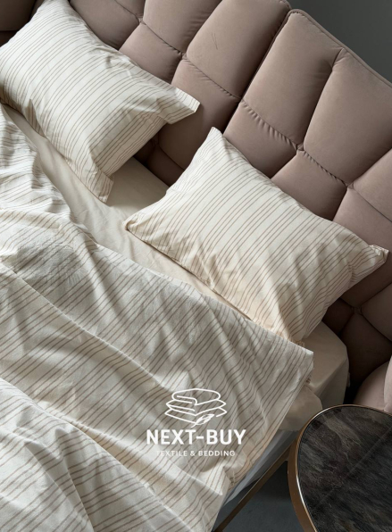 Постільна білизна Saheser Notta Bej євро 200х220