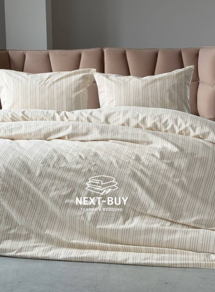 Постільна білизна Saheser Notta Bej євро 200х220