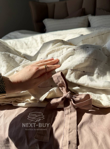 Постільна білизна POEM MINK Natural Cotton Series з вареної бавовни, євро комплект 200×220