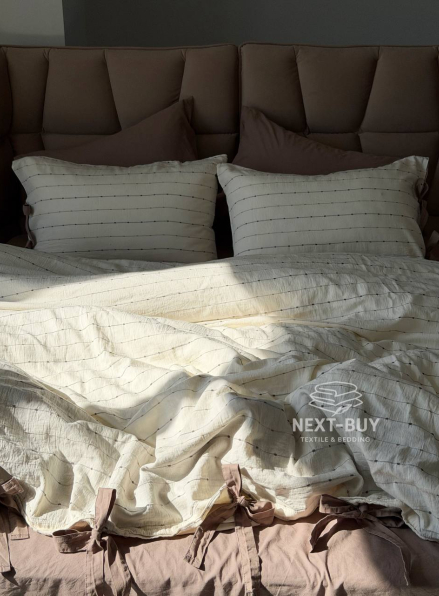 Постільна білизна POEM MINK Natural Cotton Series з вареної бавовни, євро комплект 200×220