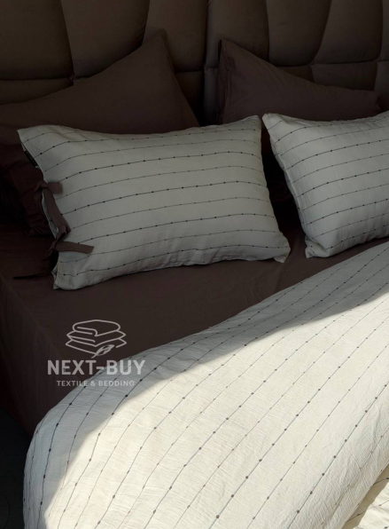 Постільна білизна POEM MINK Natural Cotton Series з вареної бавовни, євро комплект 200×220