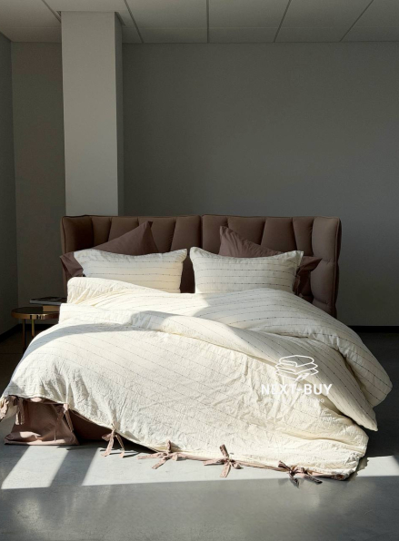 Постільна білизна POEM MINK Natural Cotton Series з вареної бавовни, євро комплект 200×220