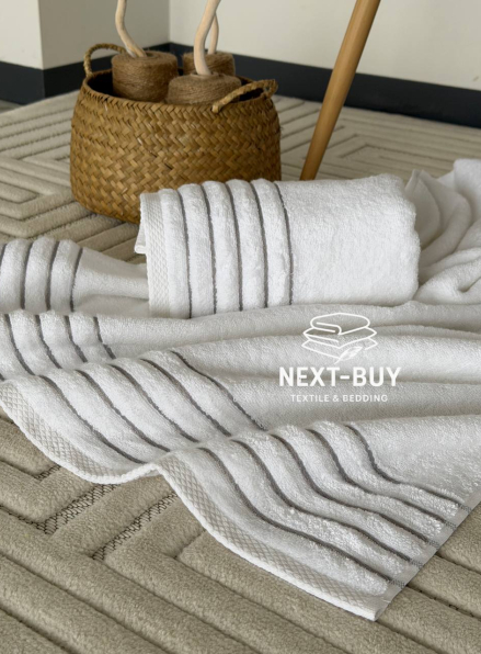 Набір махрових рушників 2шт Gray Line 50*90 см, 70*140 см Туреччина