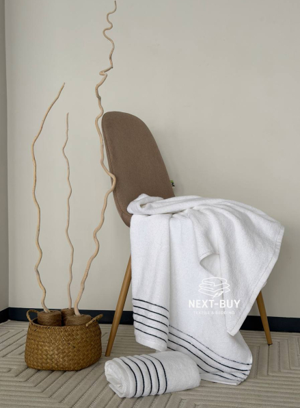 Набір махрових рушників Dark Blue Line 2 шт: 50×90, 70×140, Туреччина