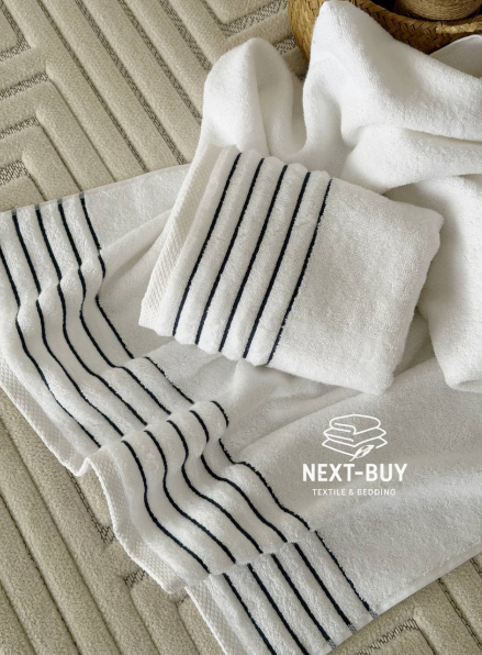 Набір махрових рушників Dark Blue Line 2 шт: 50×90, 70×140, Туреччина