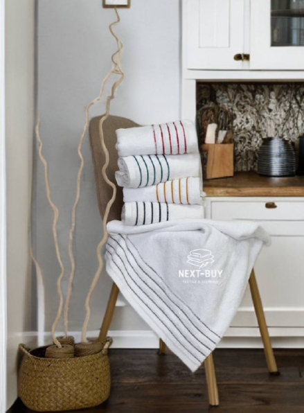 Набір кухонних махрових рушників Line 30×50 см, 5шт Туреччина