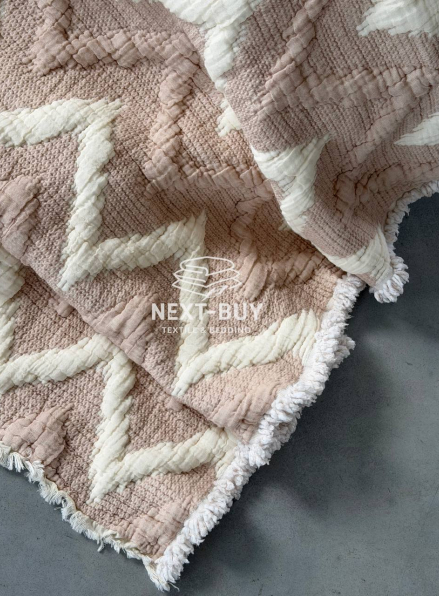 Муслінове покривало з наволочками Saheser Loren Bej, євро комплект 240×260, Туреччина