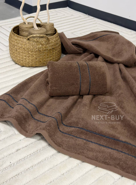 Набір махрових рушників Line Kahve 2 шт: 50×90, 70×140, Туреччина