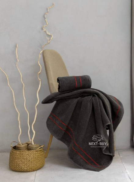 Набір махрових рушників Line Grafite 2 шт: 50×90, 70×140, Туреччина