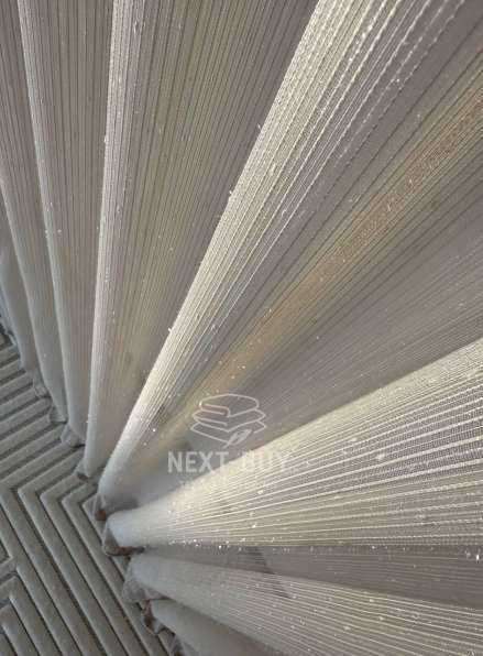 Тюль грек сітка кофейна з блиском Silver Mist Latte Туреччина