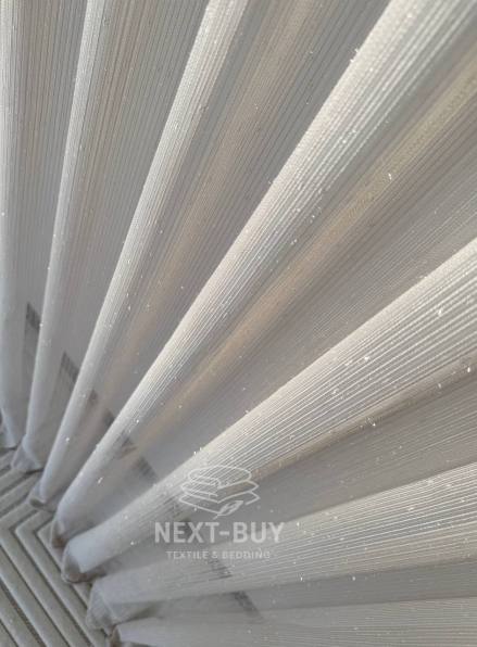 Тюль грек сітка кофейна з блиском Silver Mist Latte Туреччина