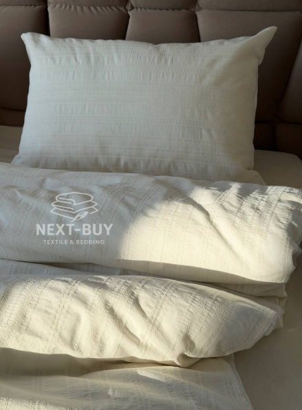 Постільна білизна Saheser Salve krem  євро 200х220 jacquard