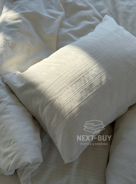 Постільна білизна Saheser Salve krem  євро 200х220 jacquard