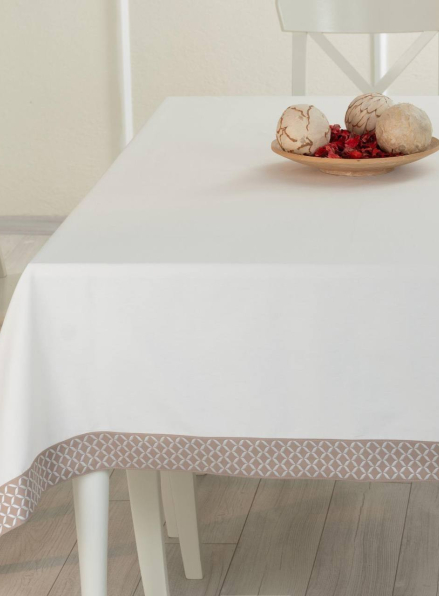 Скатертина для столу TABE Alba Bej 150х220 Туреччина