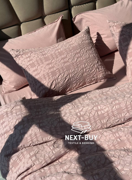 Эксклюзивное постельное белье Limasso Kristal Pale Mavue 200x220 из вареного хлопка