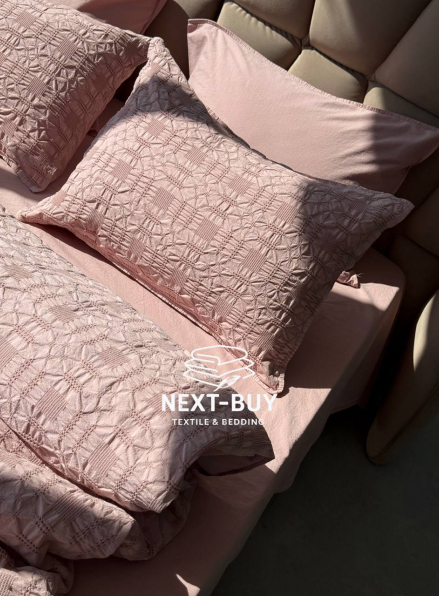 Эксклюзивное постельное белье Limasso Kristal Pale Mavue 200x220 из вареного хлопка