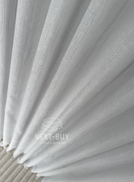 Тюль сірий льон однотоний Linen Grey Breeze Туреччина