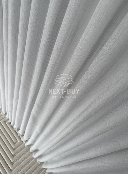 Тюль сірий льон однотоний Linen Grey Breeze Туреччина