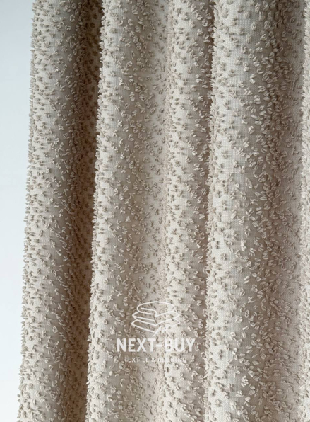 Штора Blackout Beige з 3D структурою “Coffee Beans” (Туреччина)