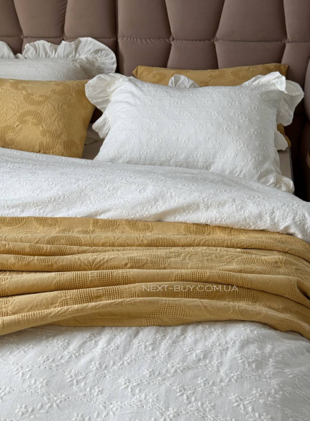 Жакардове покривало з наволочками Saheser Italo sari євро Туреччина