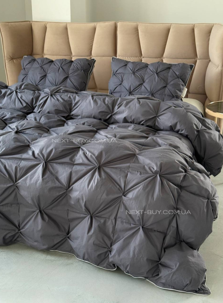 Private lux антиалергенна ковдра-покривало 230×250 2 структуровані наволочки 50х70