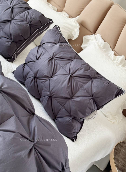 Private lux антиалергенна ковдра-покривало 230×250 2 структуровані наволочки 50х70