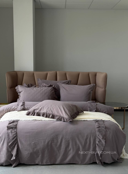 Постільна білизна Romantica antrasit євро 200х220 jacquard