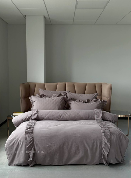 Постільна білизна Romantica antrasit євро 200х220 jacquard