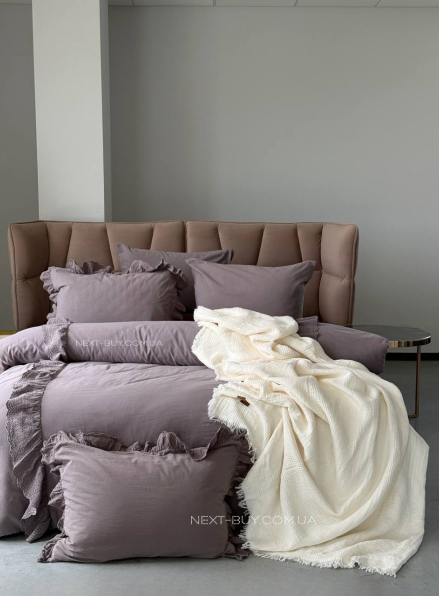 Муслінове покривало Saheser Oscar krem  євро Туреччина