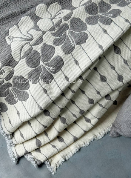 Муслінове покривало з наволочками Saheser Sole Gri євро Туреччина