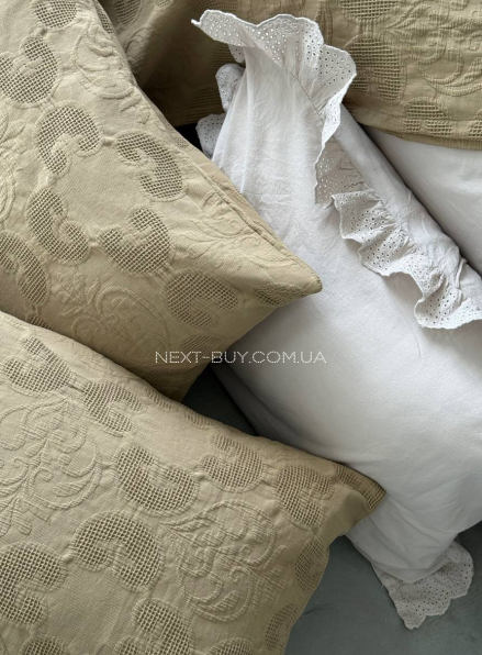 Постільна білизна Romantica bej євро 200х220 jacquard