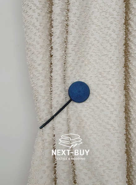 Магніт підхоплювач для штор круглий металевий синій Туреччина