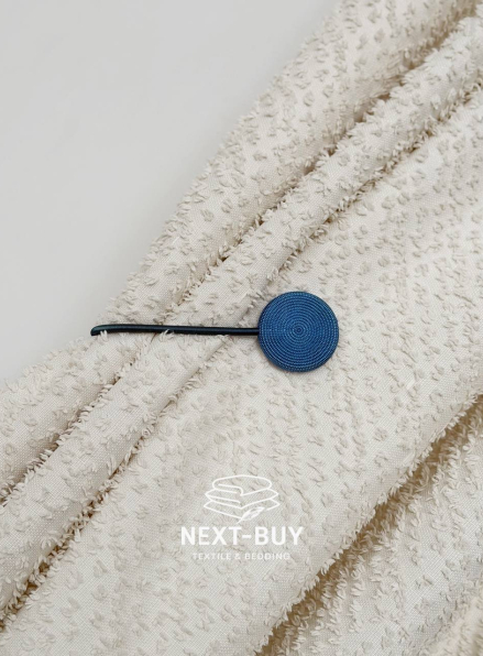 Магніт підхоплювач для штор круглий металевий синій Туреччина