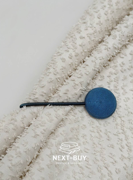 Магніт підхоплювач для штор круглий металевий синій Туреччина