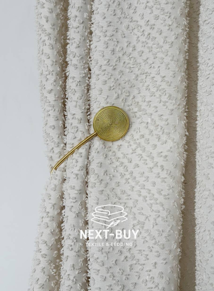 Магніт підхоплювач для штор круглий, золотистий Туреччина