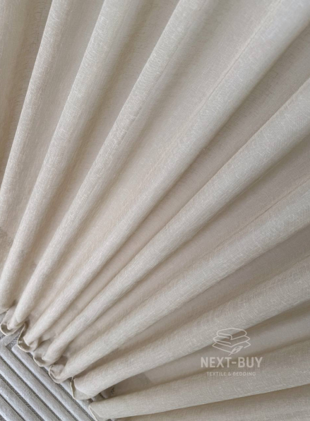 Бежевий тюль з льону Beige Cloud Veil Туреччина