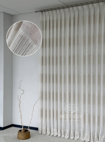 Фактурна тюль-штора Milano Harmony Beige Італія