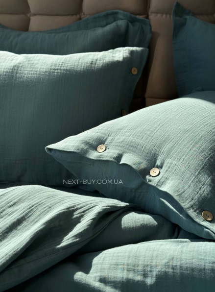 Постільна білизна Saheser Vetro Haki євро 200х220 jacquard