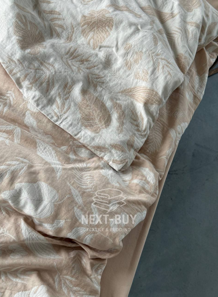 Постільна білизна Saheser Lusso Bej євро 200х220 jacquard