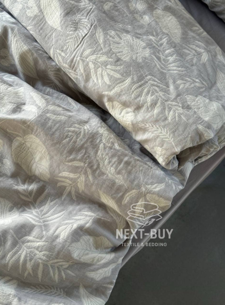 Постільна білизна Saheser Lusso Gri євро 200х220 jacquard