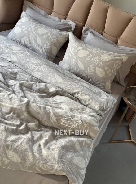 Постільна білизна Saheser Lusso Gri євро 200х220 jacquard