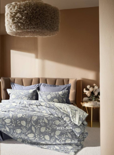 Постільна білизна Saheser Lusso Lacivert євро 200х220 jacquard