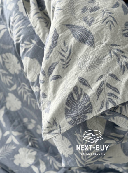 Постільна білизна Saheser Lusso Lacivert євро 200х220 jacquard